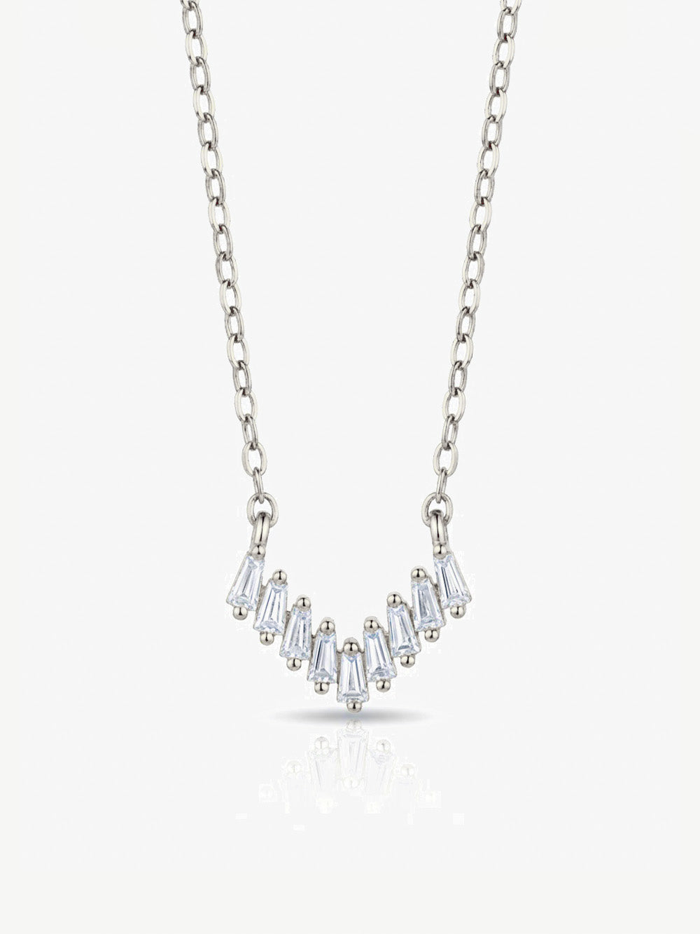 Collier délicat avec barre baguette