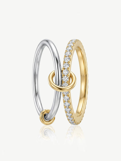 Interlocking Two-Tone Ring
