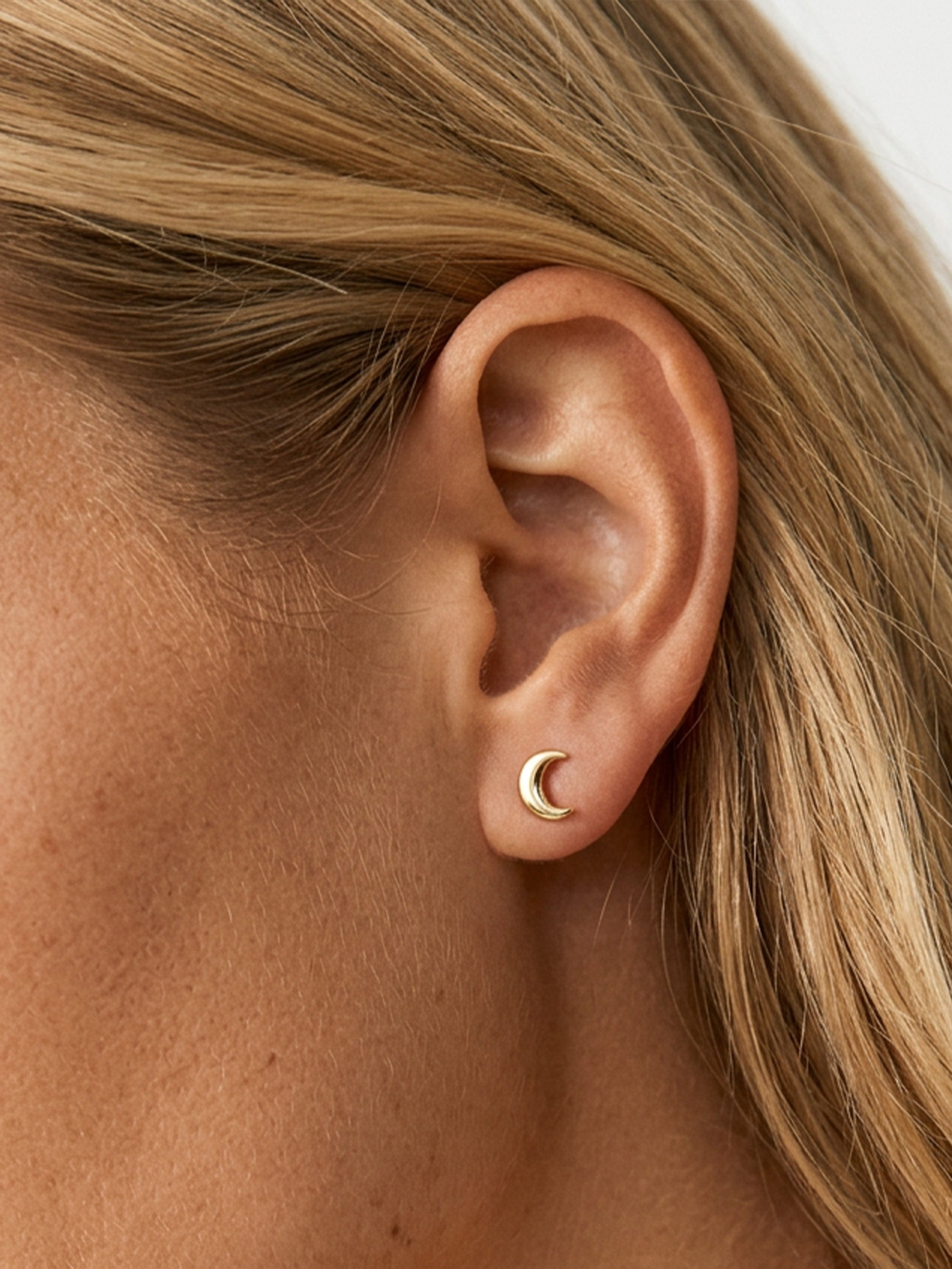 Moon Stud Earrings