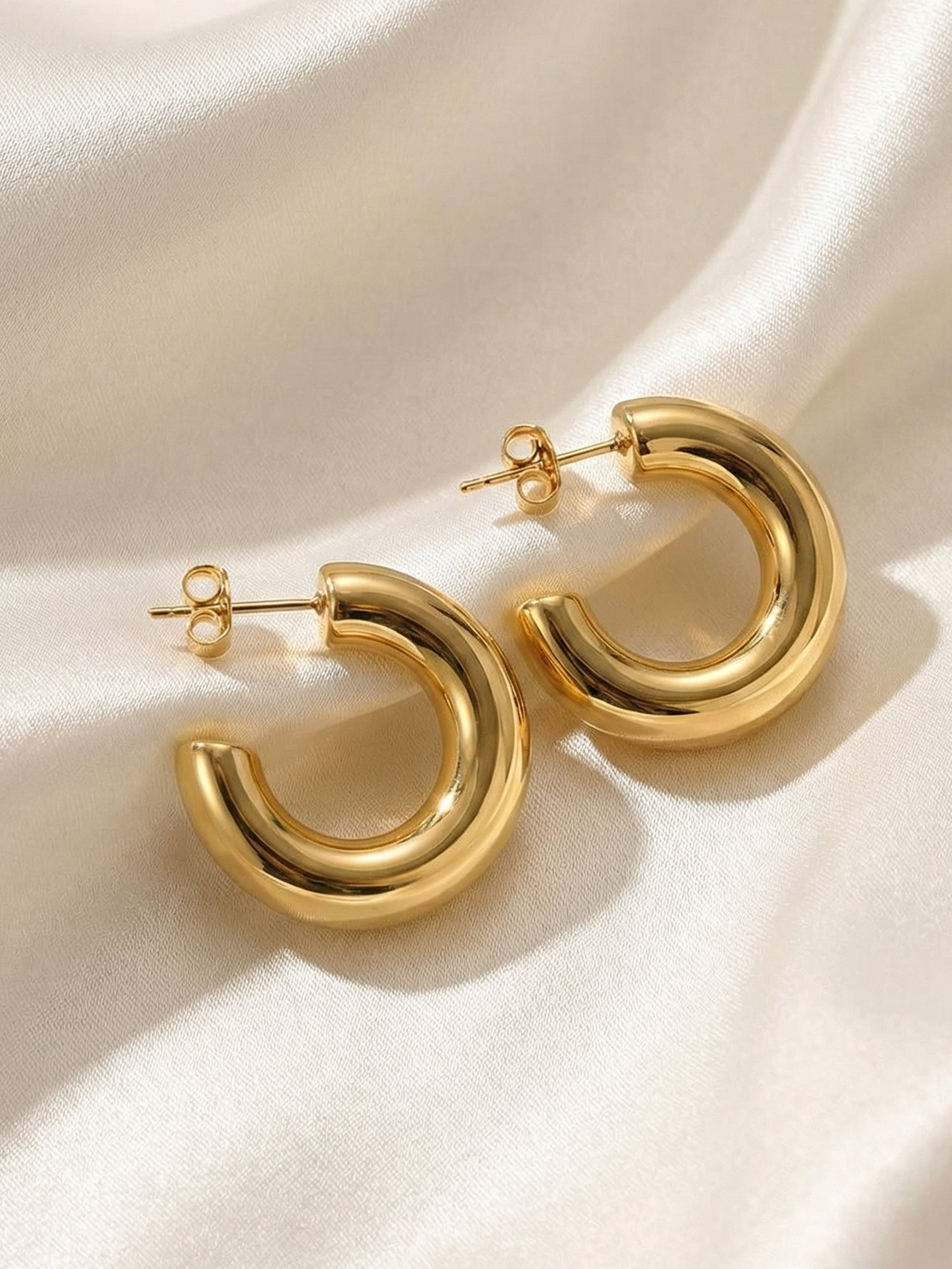 Chunky Small Hoop Earrings