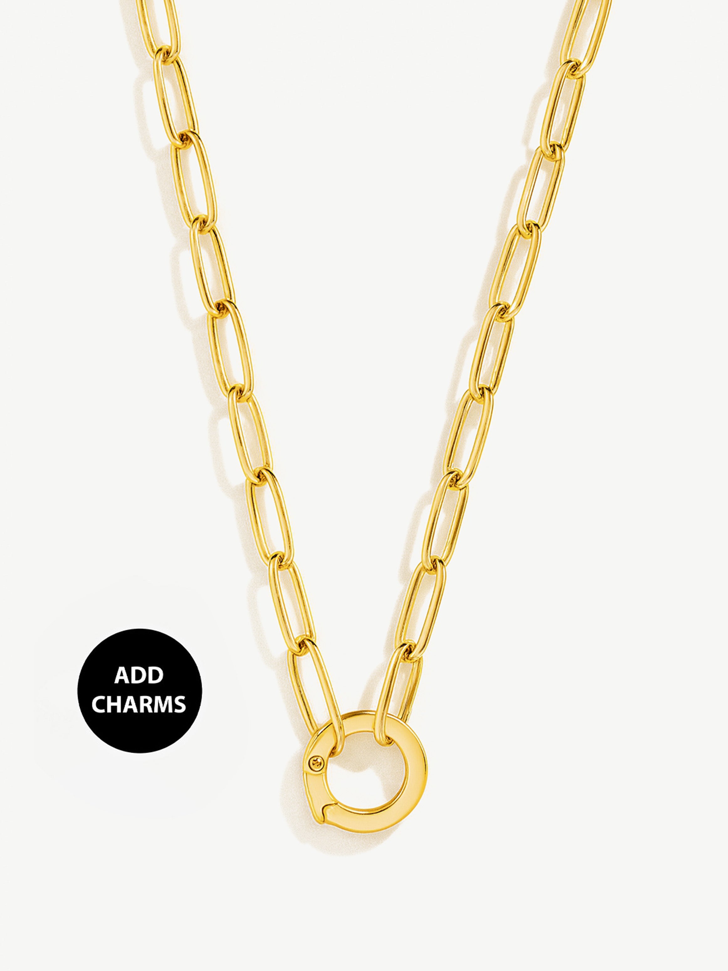 Collier à maillons pour breloques (fermoir en O)