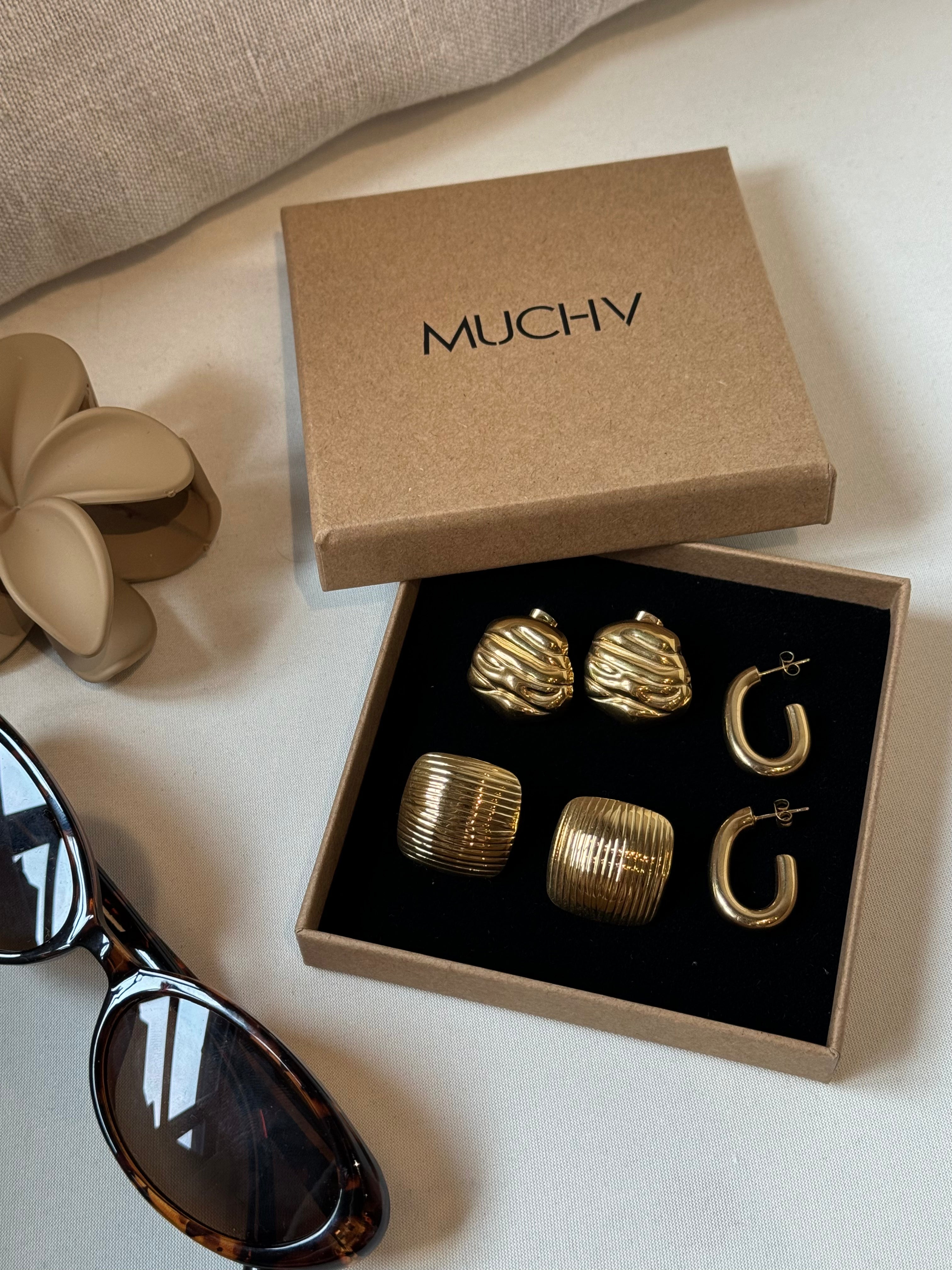 Thick Oval Hoop Earrings