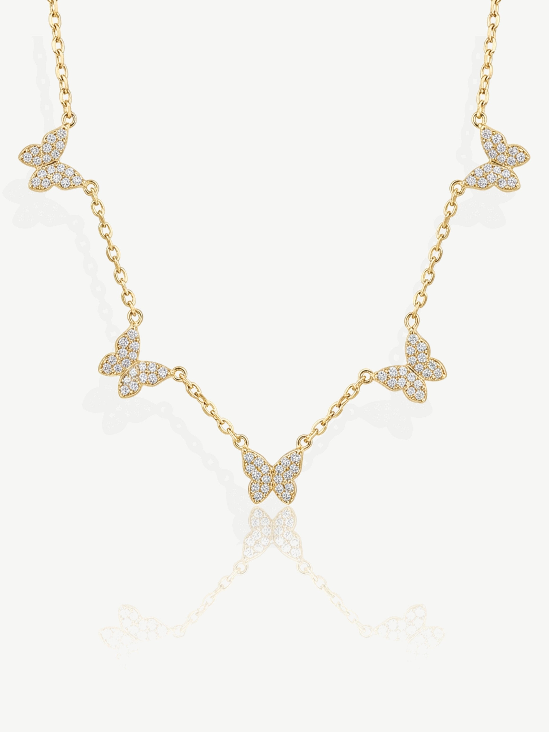 Choker With Five Butterfly Charms