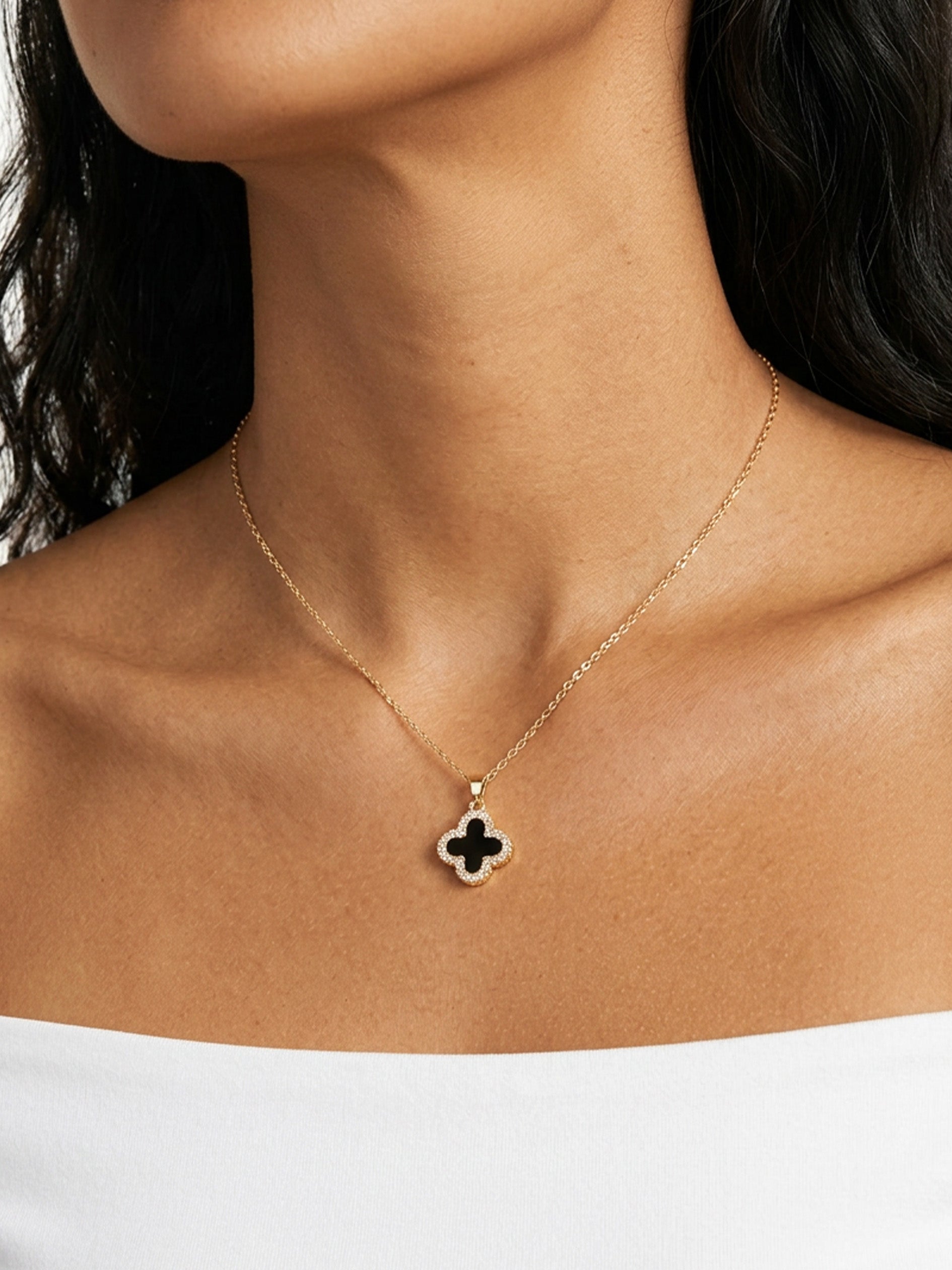 Clover Necklace - Reversible Pendant
