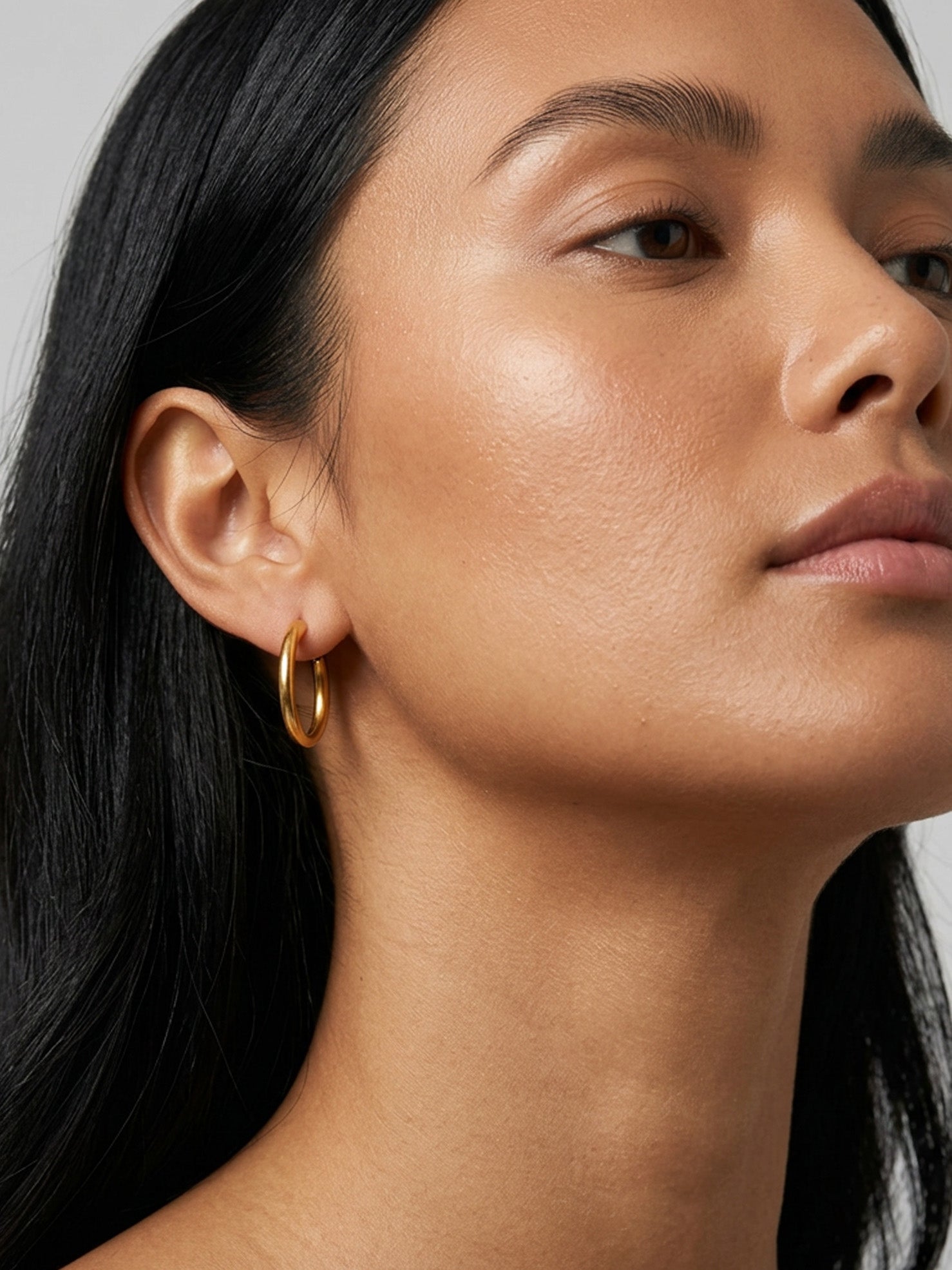 Solid Hoop Earrings - 22mm