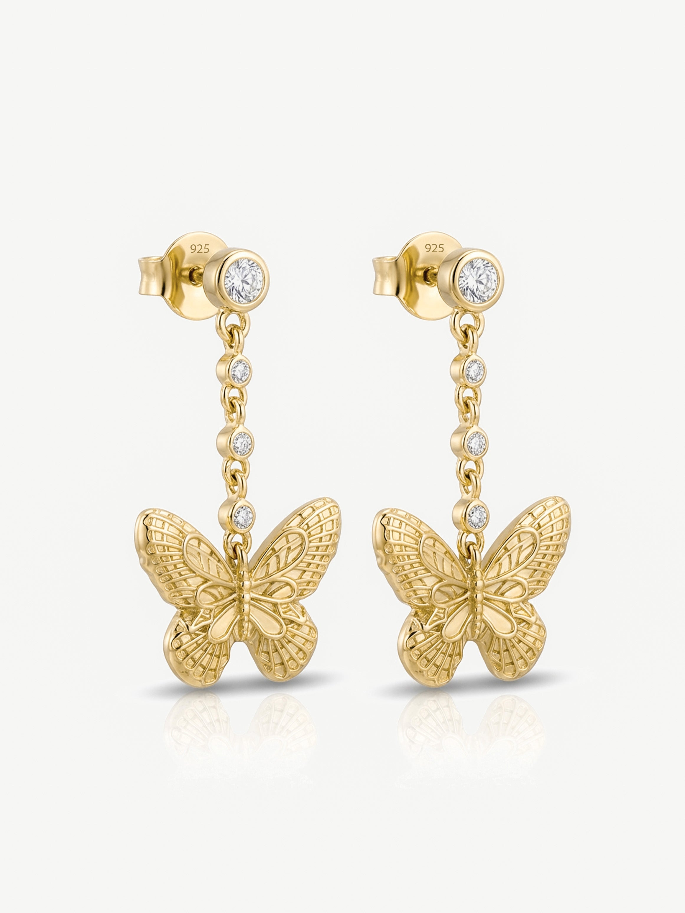 Butterfly Chain Drop Earrings