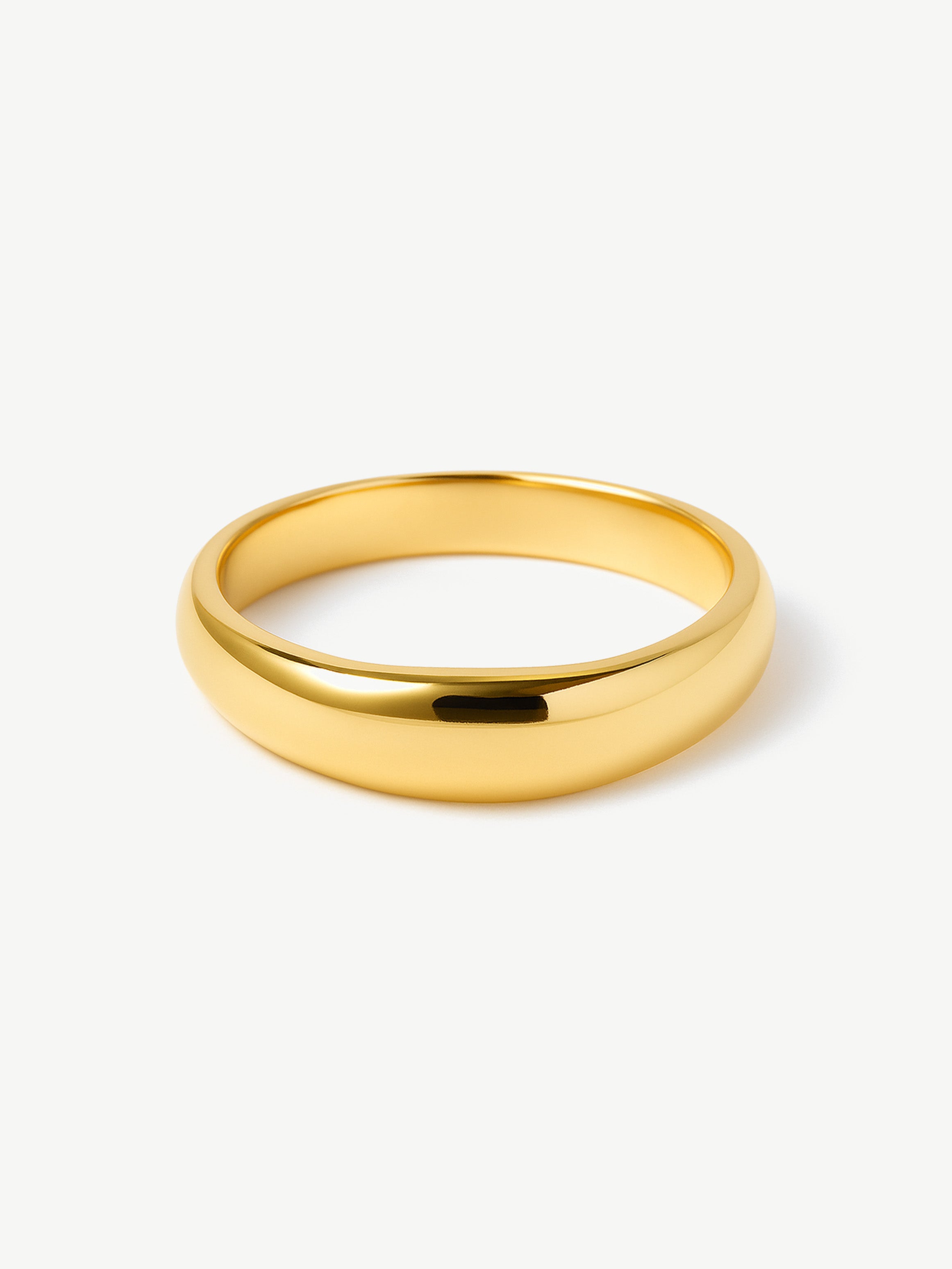 Gold Smooth Dome Ring