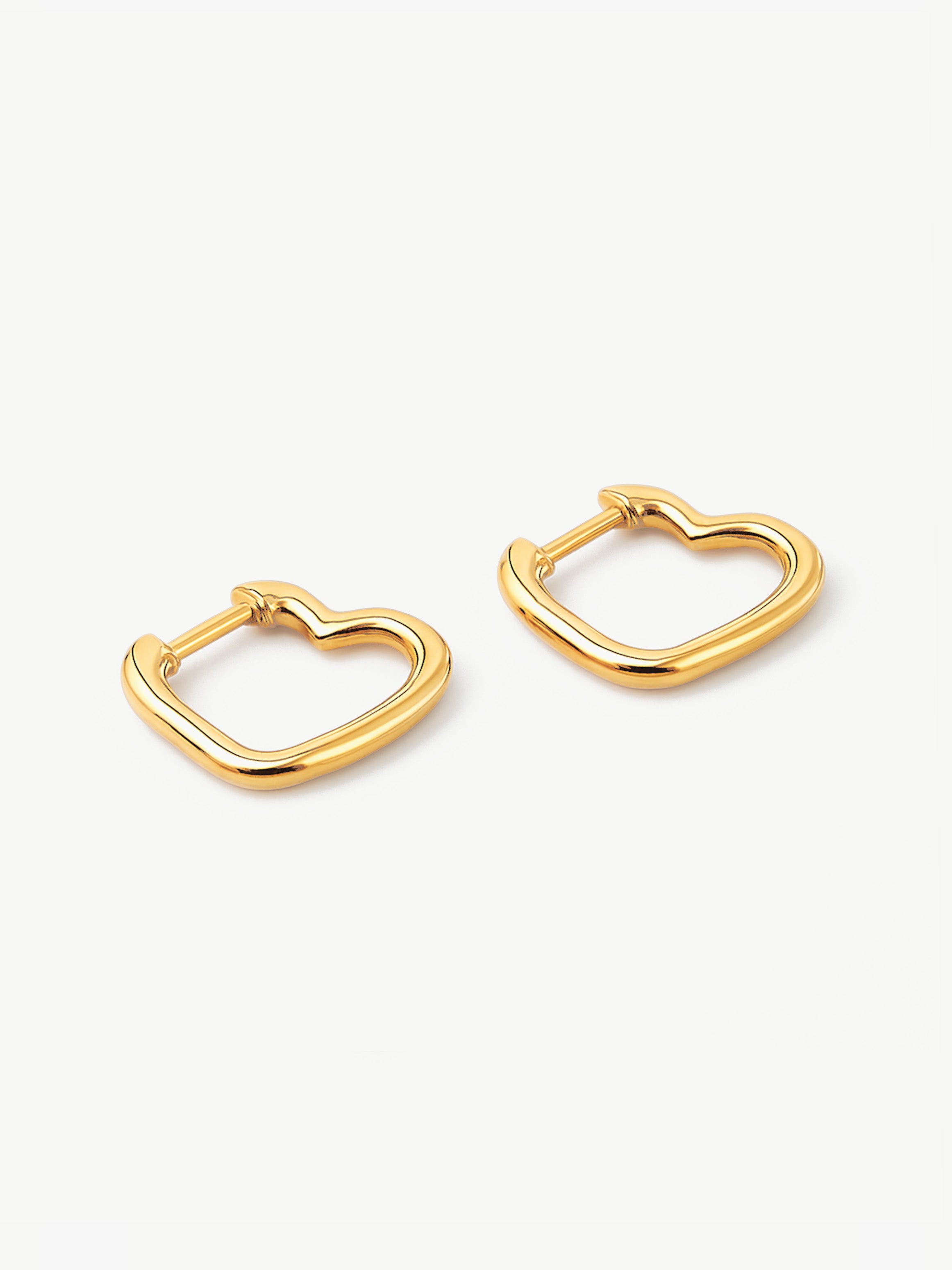 Heart Hoop Earrings - Small