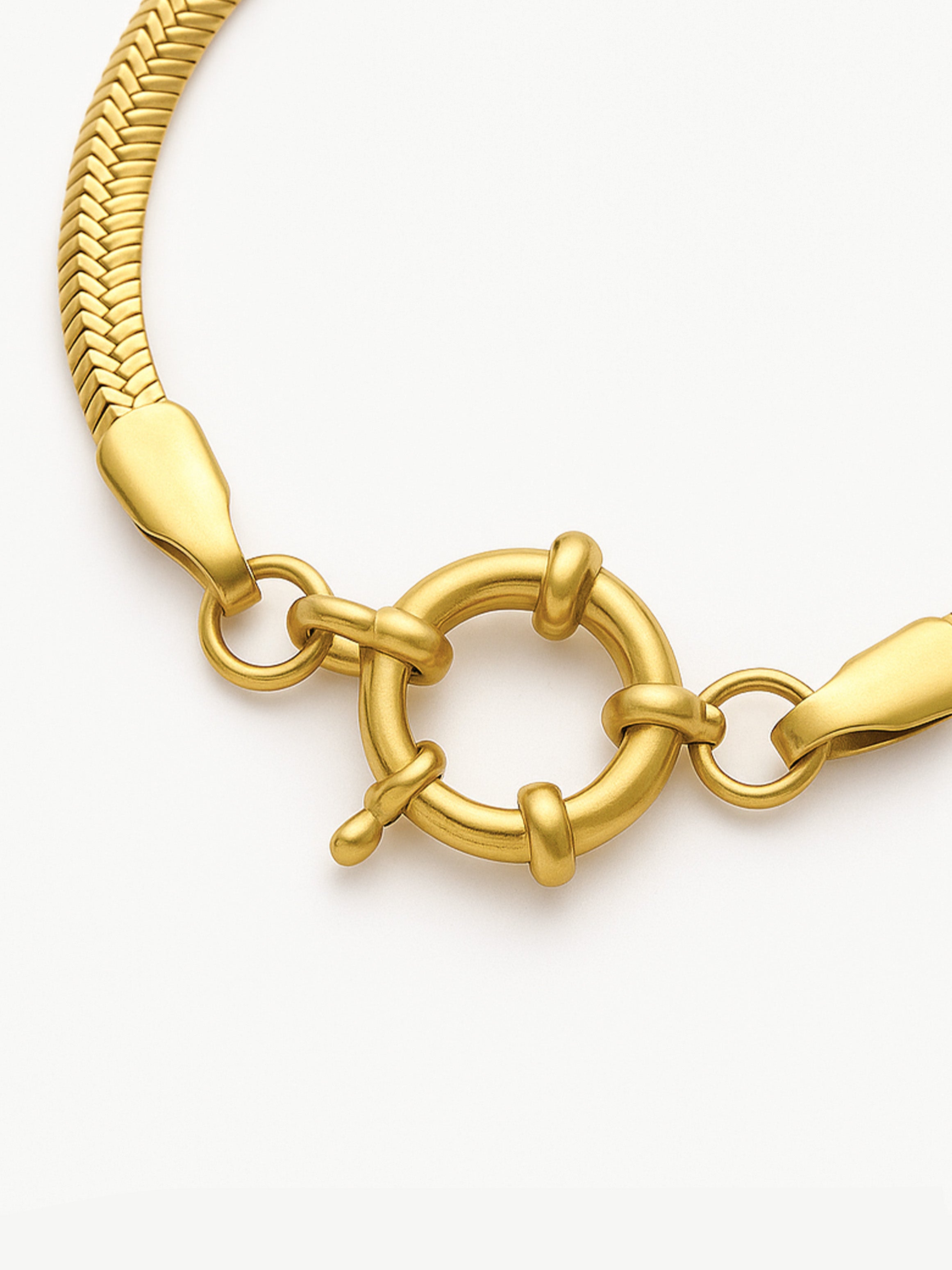Bracelet chaîne à chevrons pour breloques