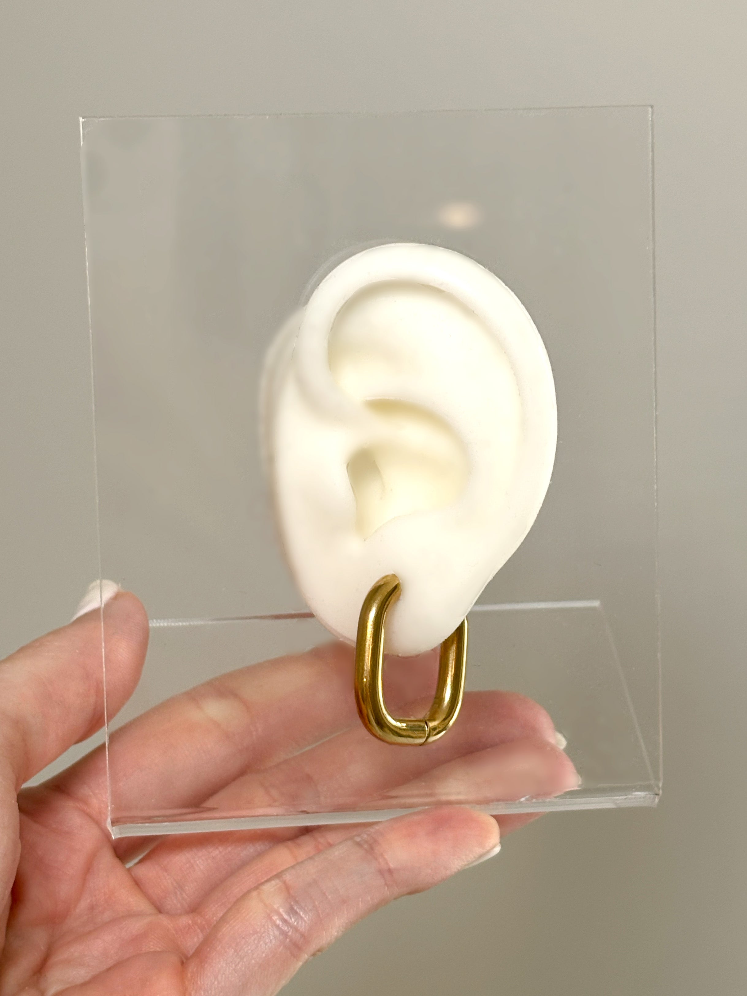 Boucles d'oreilles créoles ovales solides