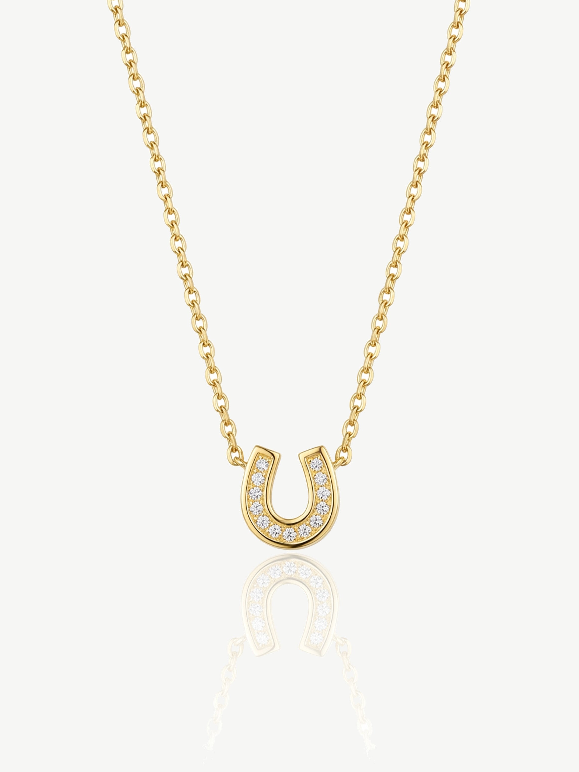 Dainty Horseshoe Pendant Necklace