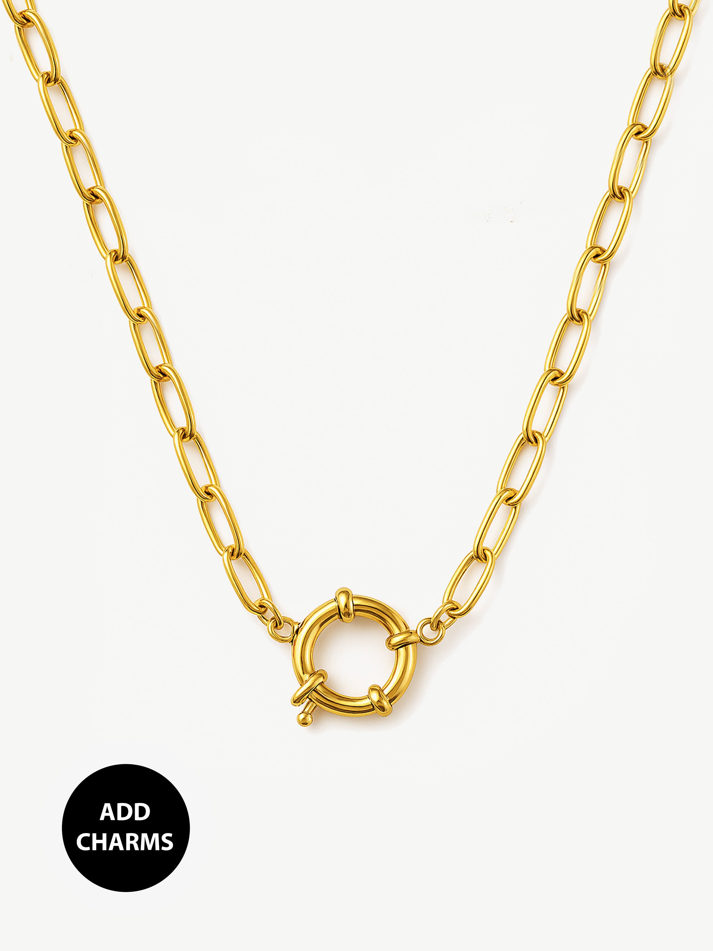Link Chain Necklace For Charms (Q-Clasp)