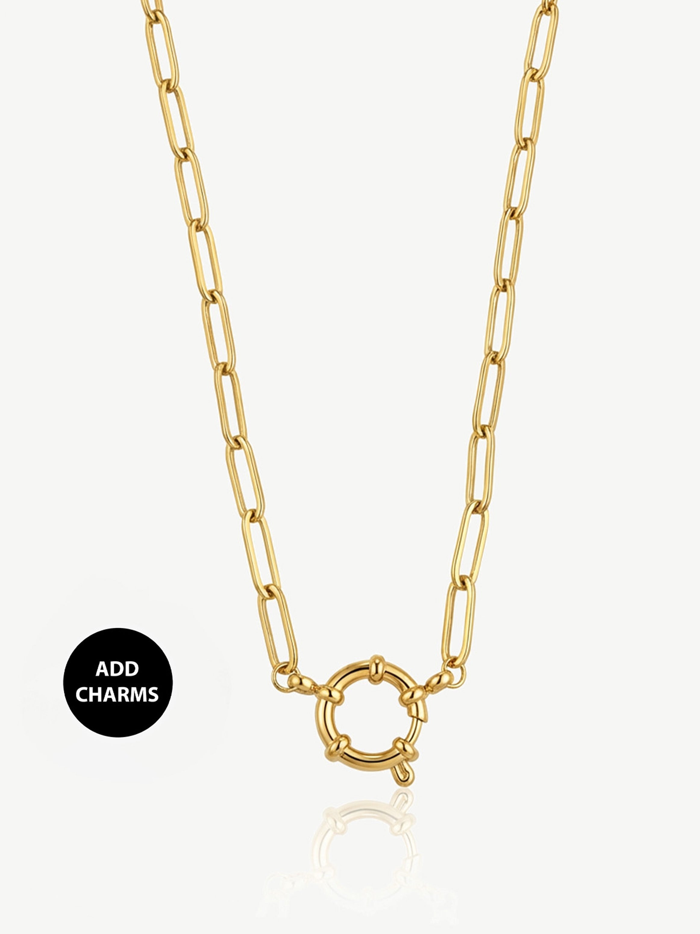 Collier à maillons pour breloques (fermoir en Q)