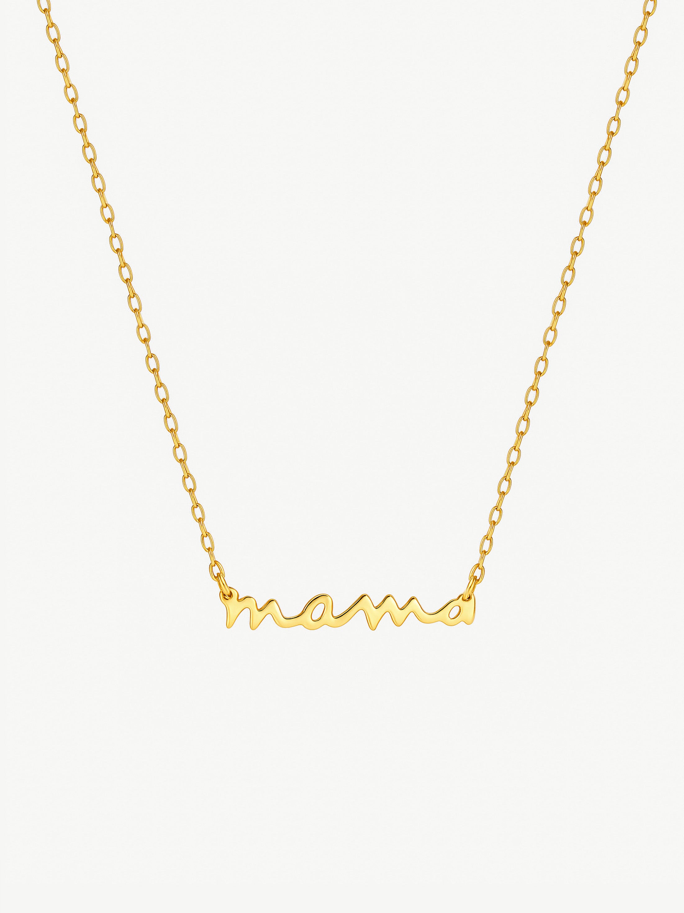 Collier en or avec inscription « Mama »