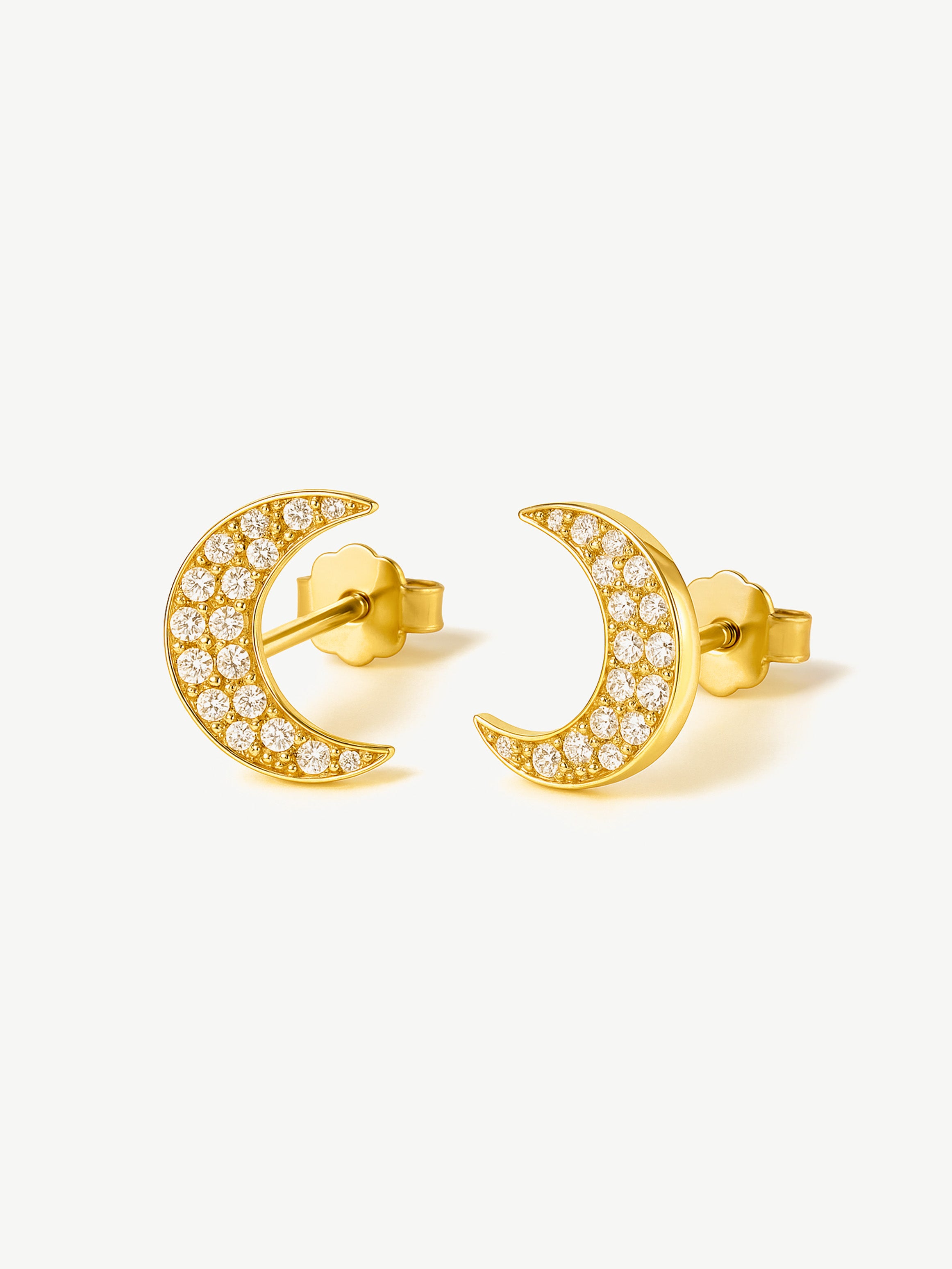 Boucles d'oreilles à tige Lune