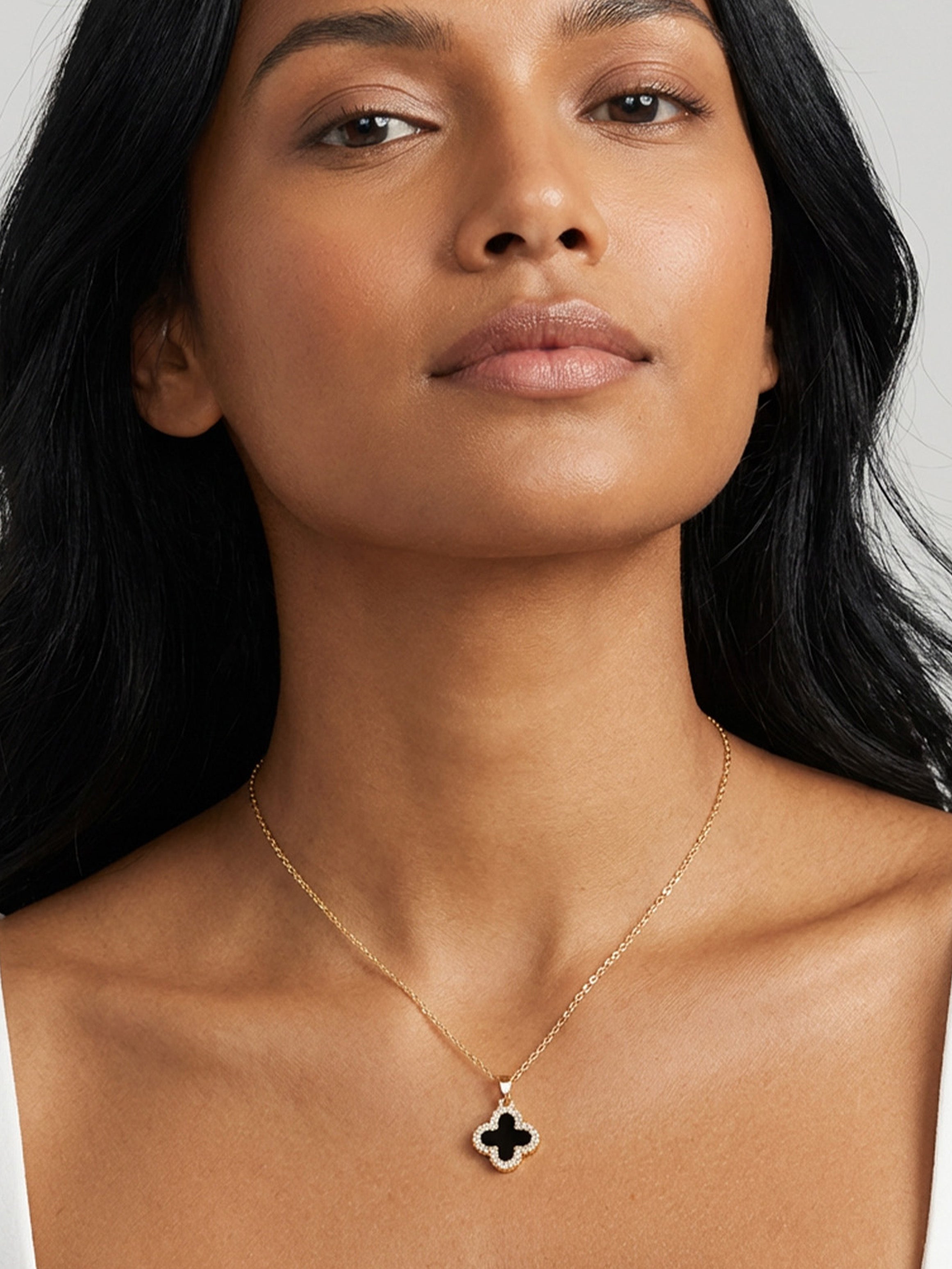 Collier Trèfle - Pendentif réversible