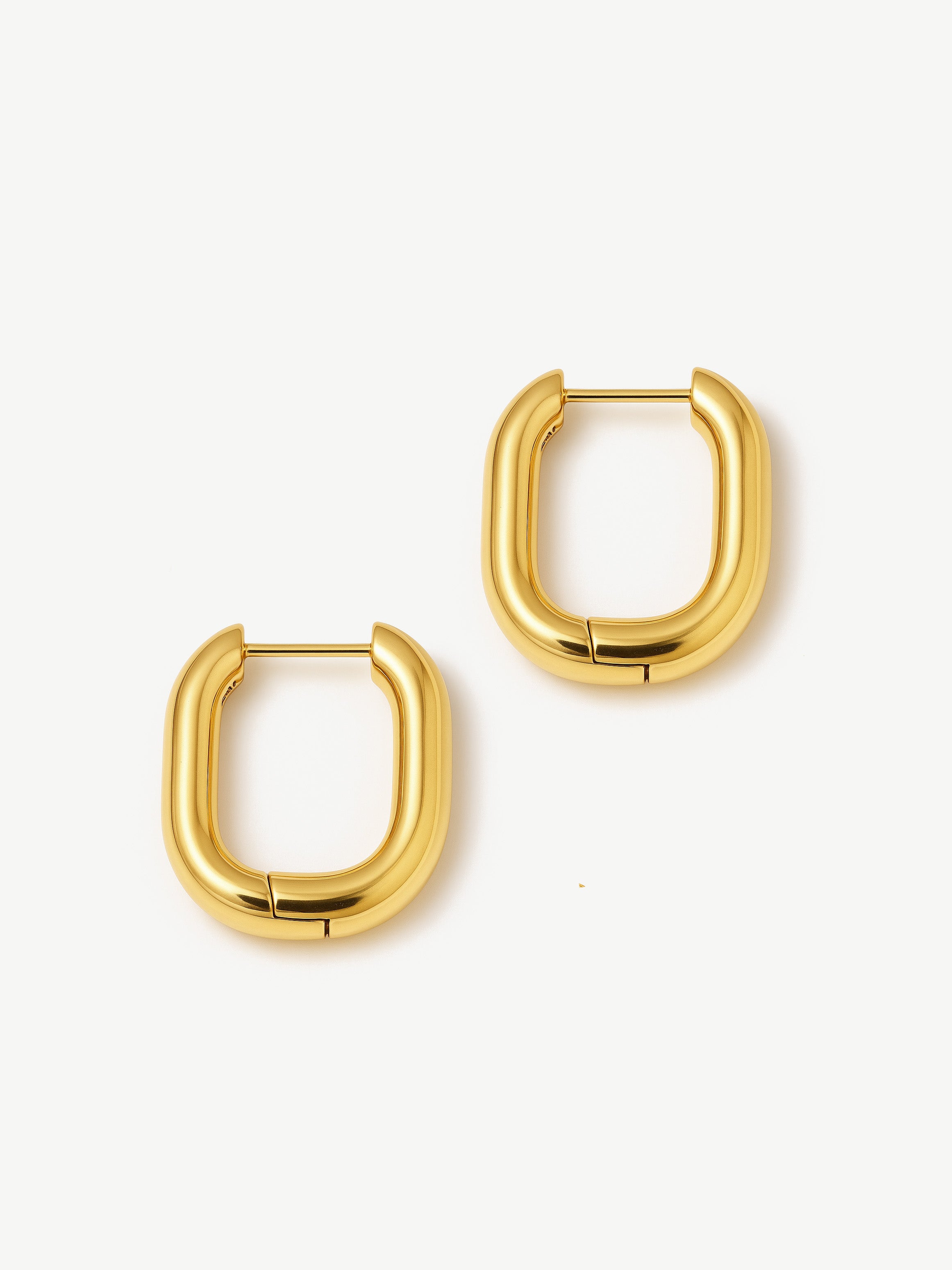 Solid Oval Hoop Earrings