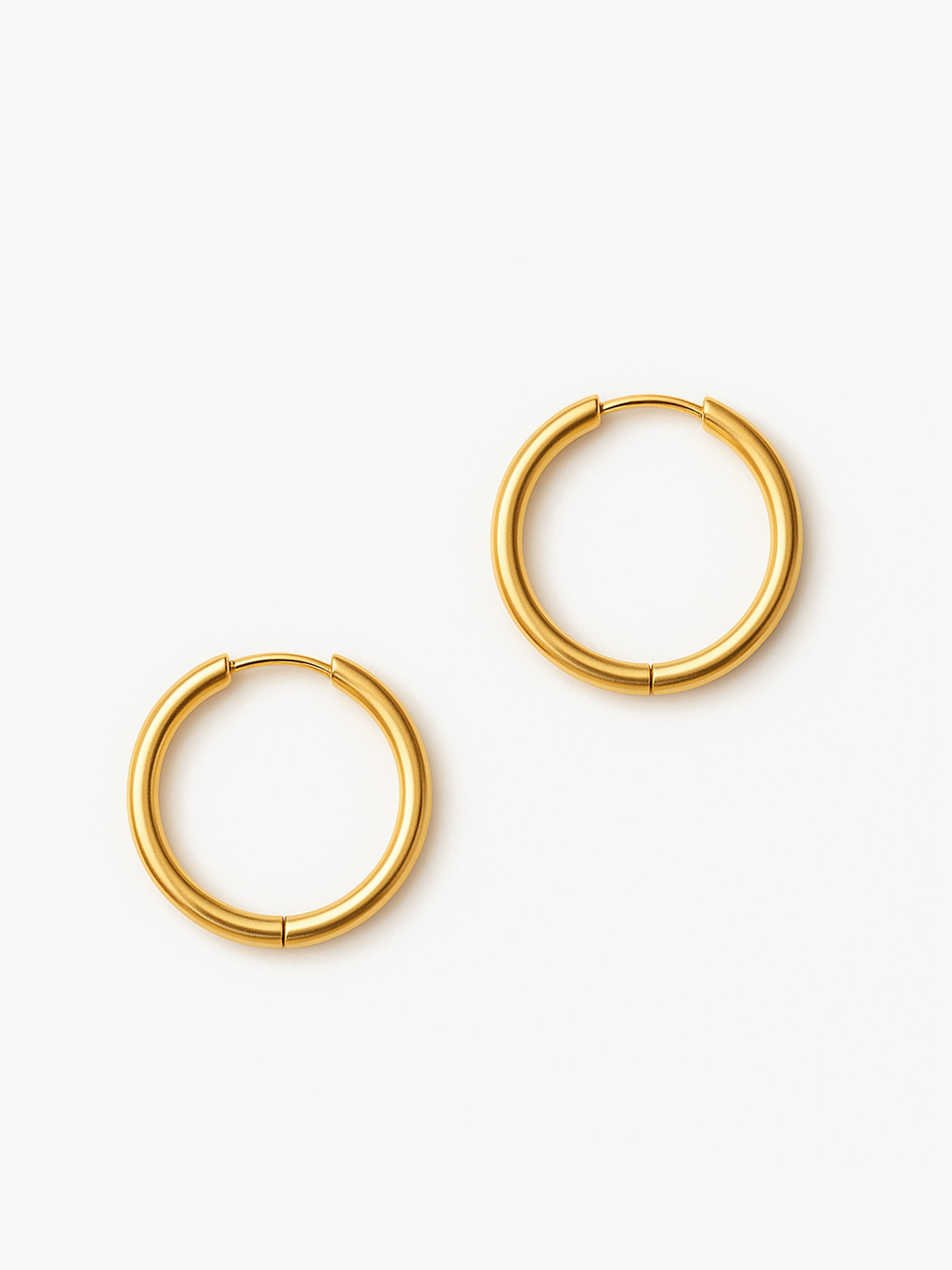 Solid Hoop Earrings For Charms - 22mm
