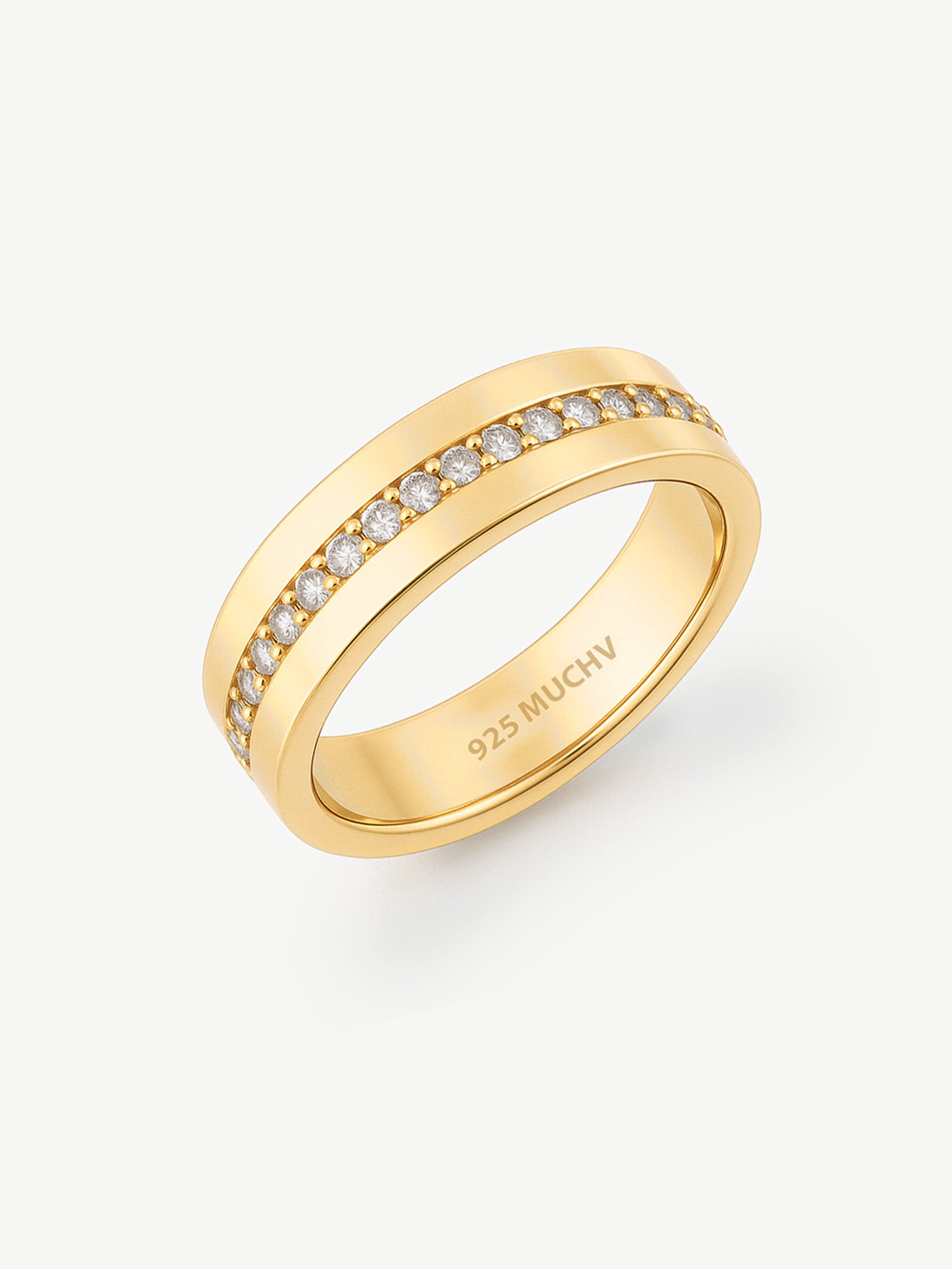 Bague épaisse pour cigare avec pierres