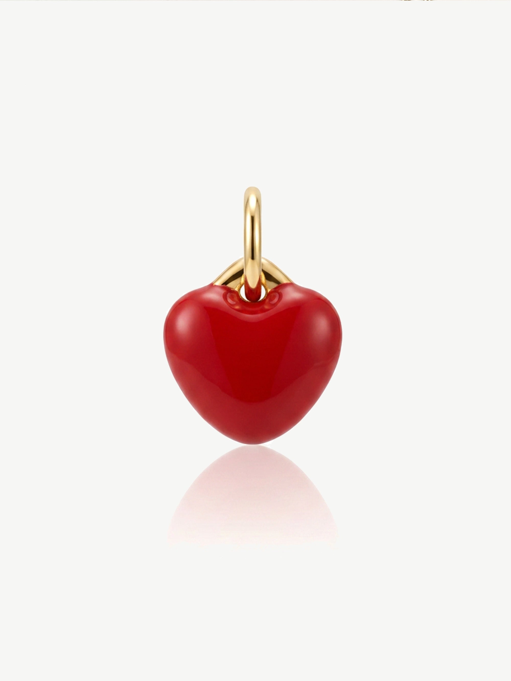 Red Enamel Heart Charm (Tiny)