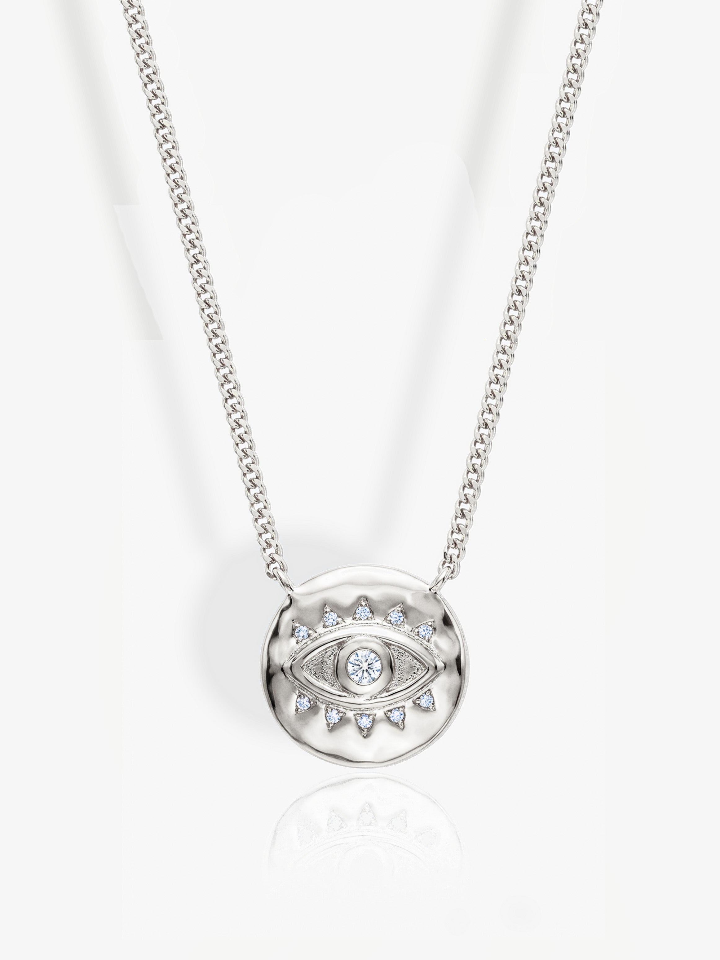 Necklace With Evil Eye Coin Pendant