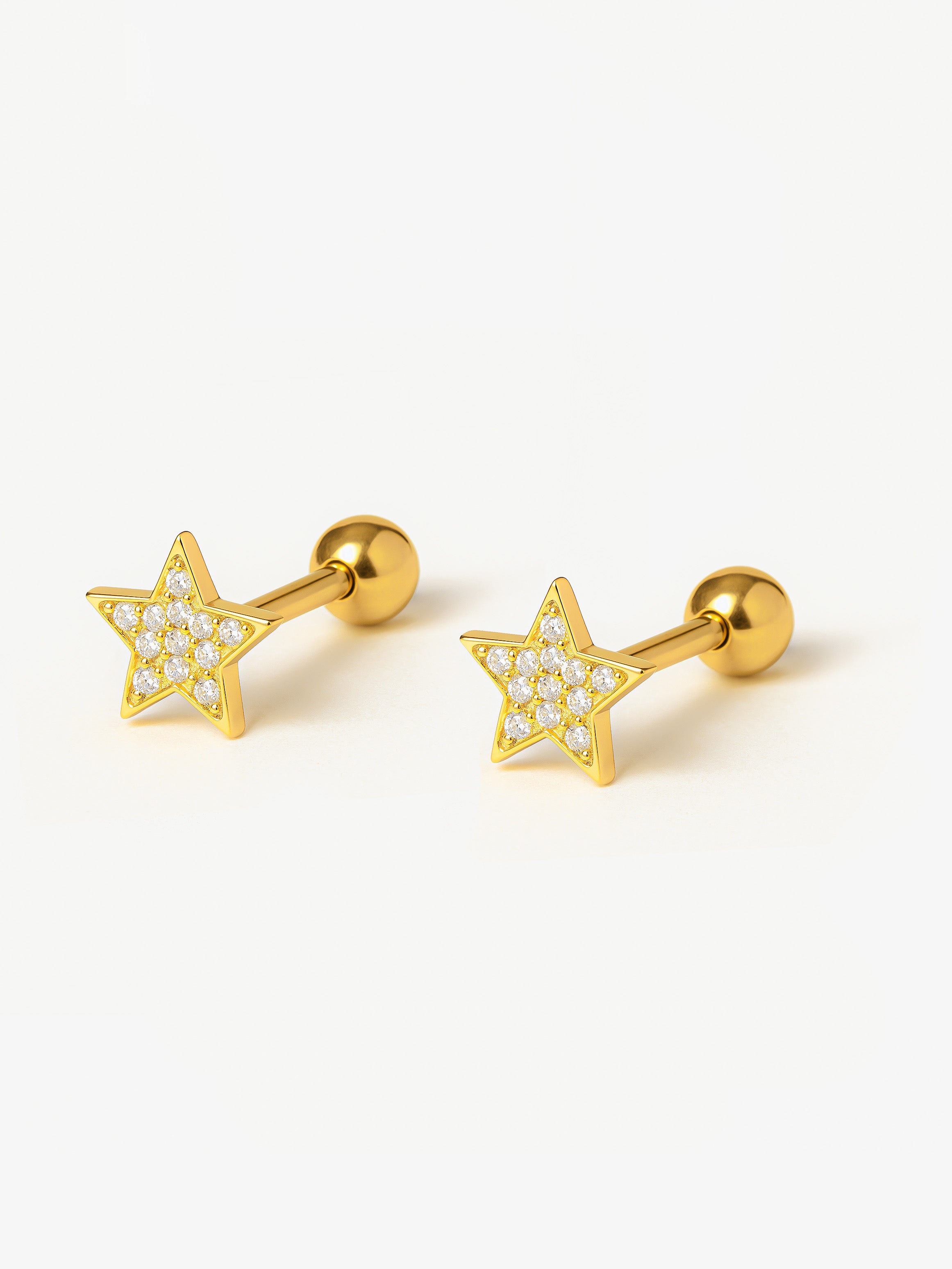 Boucles d'oreilles Dainty Star - Dos vissé