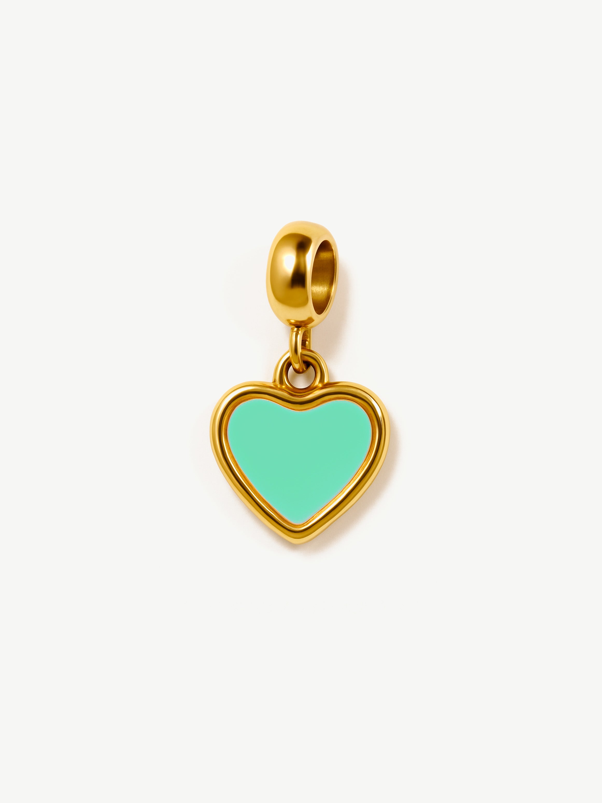 Turquoise Enamel Heart Charm (Small)