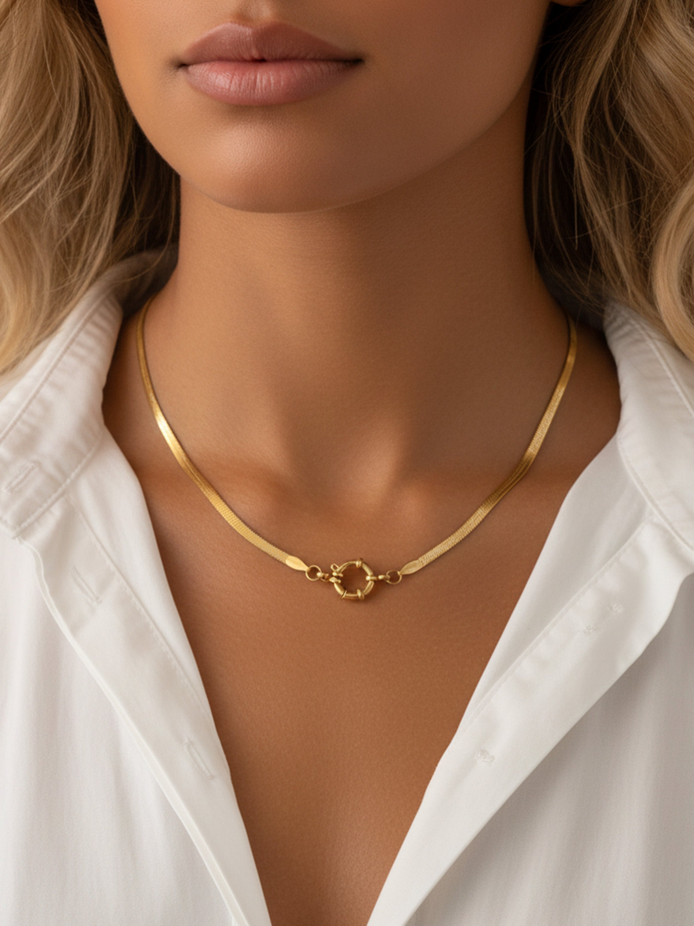 Herringbone Chain Choker For Charms - 40cm