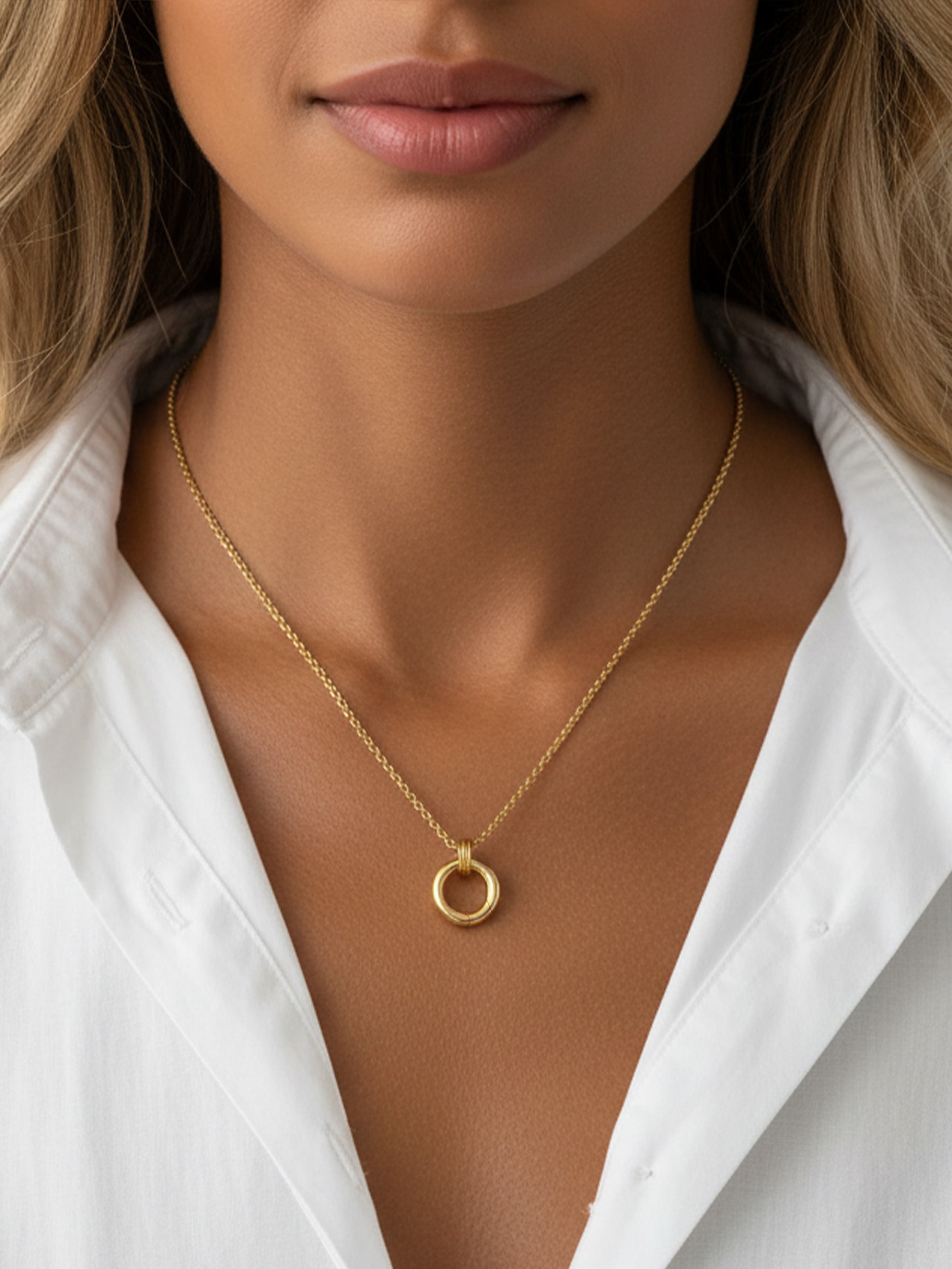 Chaîne Rolo pour breloques (petit pendentif à fermoir en O)