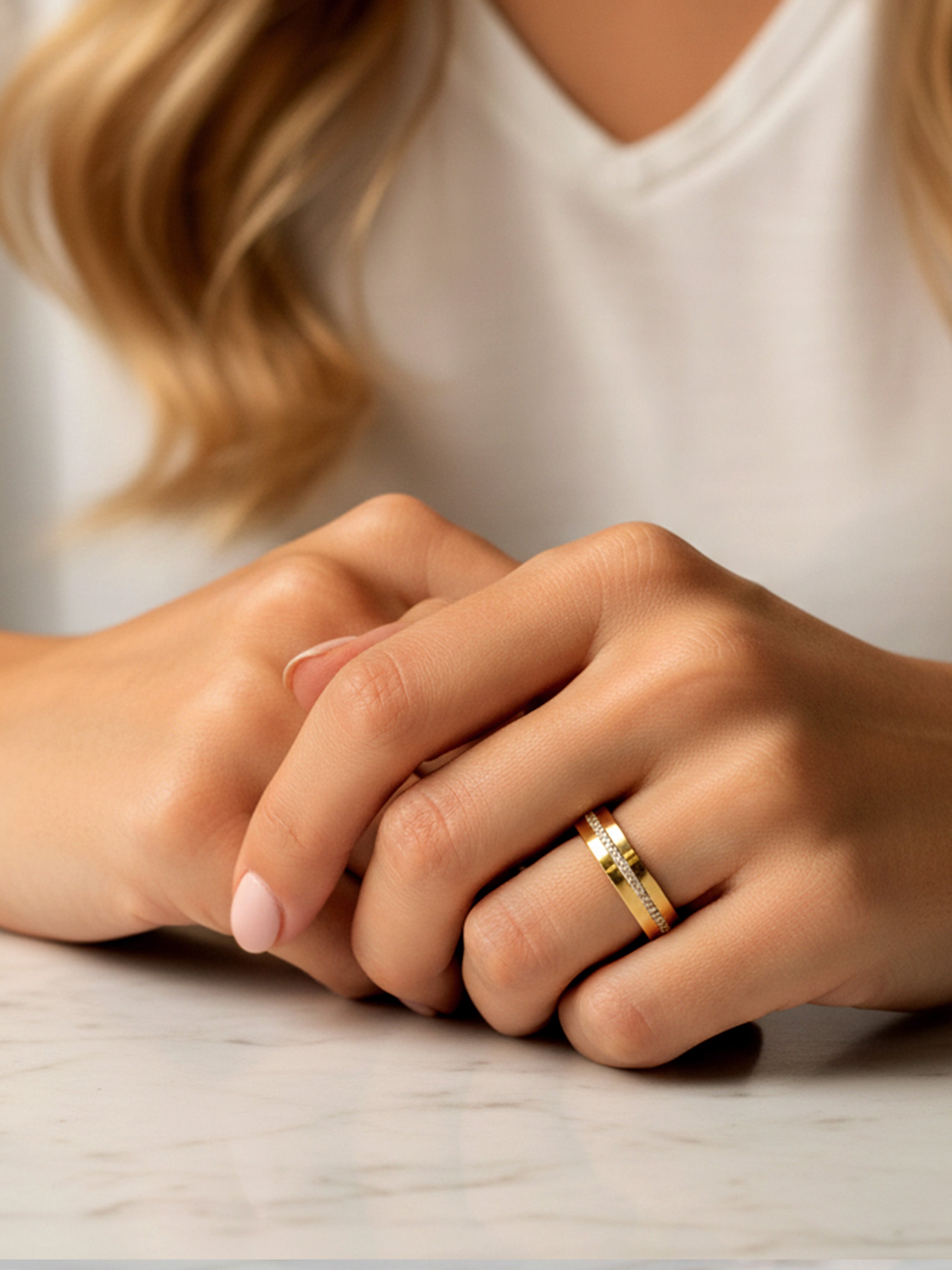 Bague épaisse pour cigare avec pierres