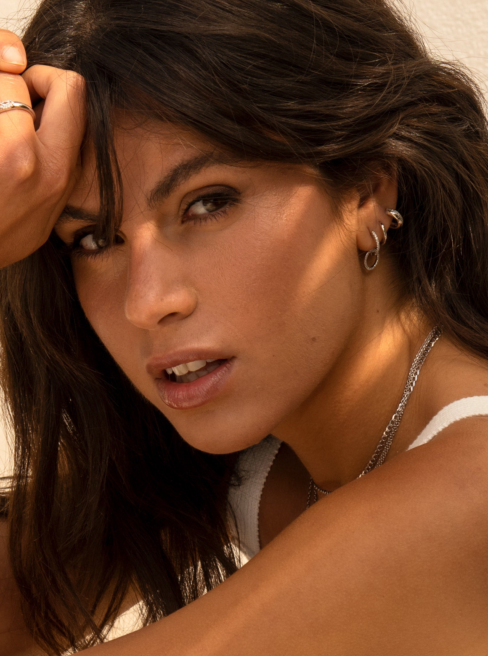 Petites boucles d'oreilles créoles en argent